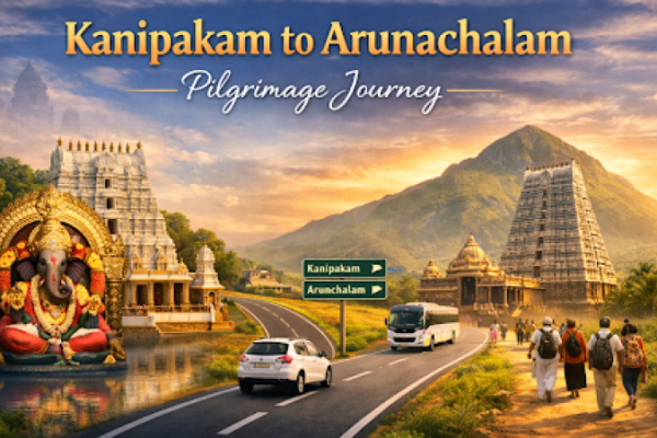 kanipakam to arunachalam distance