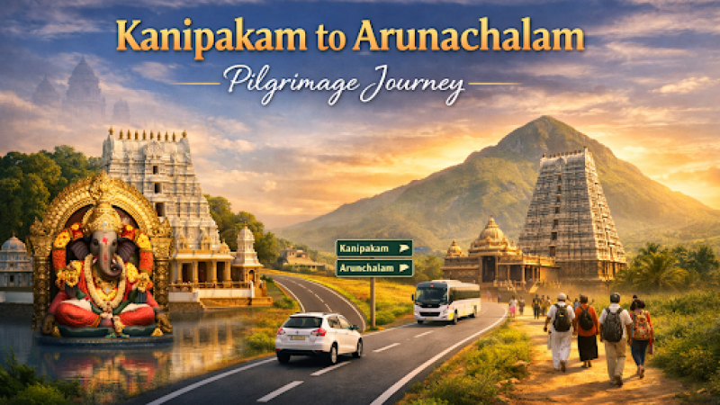 kanipakam to arunachalam distance